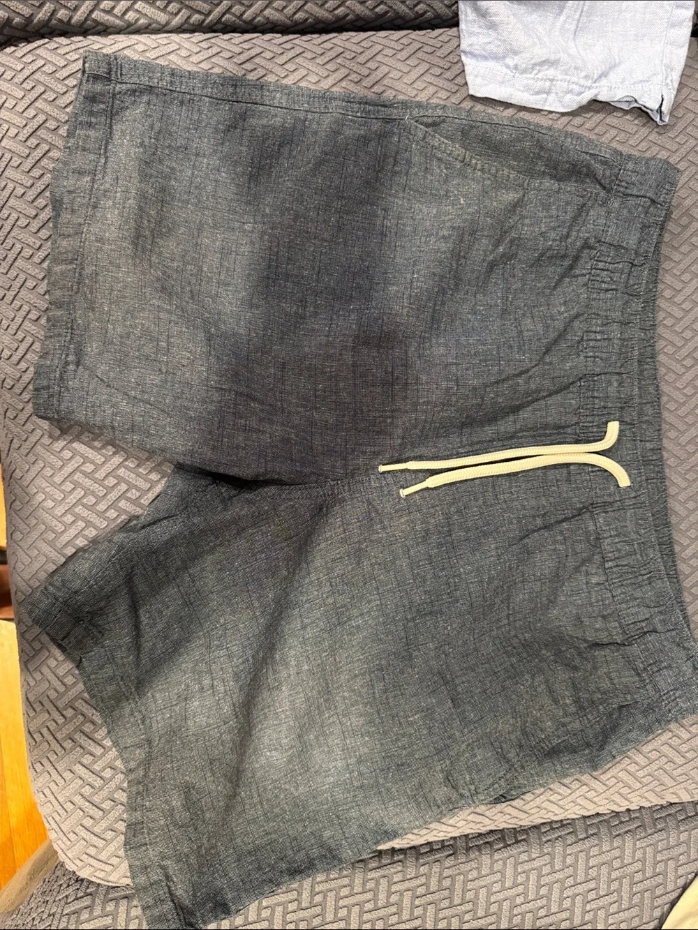 Banana Republic Light Blue Drawstring Linen-Blend Men's Shorts